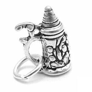 BEER STEIN CHARM IN STERLING SILVER